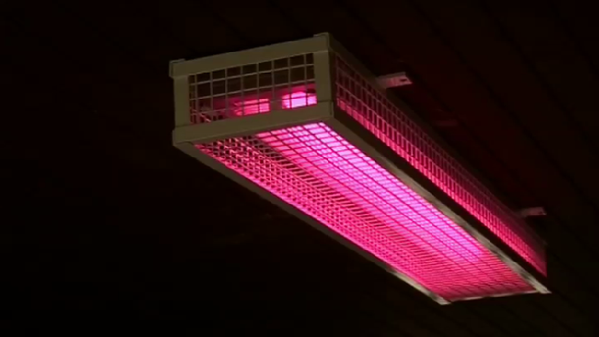 Acne-enhancing pink lights serve as loitering deterrent