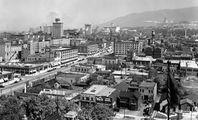 This photo shows the growing skyline of Salt Lake City on May 27, 1920.