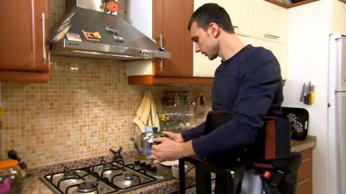 AMS Mekatronic's Tek Robotic Mobilization
Device would allow paraplegic individuals more
freedoms than ever before, including the
ability to stand erect and perform household
chores with ease.