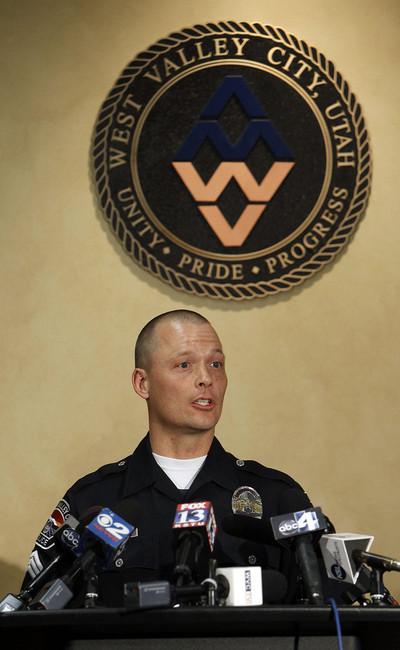 Sgt. Mike Powell of the West Valley City Police Department makes a public statement in West Valley City, Friday, March 30, 2012 regarding the ruling made in the state of Washington in reference to the search warrant served at the Steve and Josh Powell residence on August 25, 2011. (Photo: Ravell Call, Deseret News)
