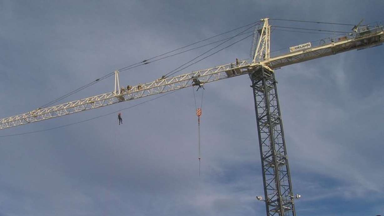 Firefighters conduct unique training high above Salt Lake