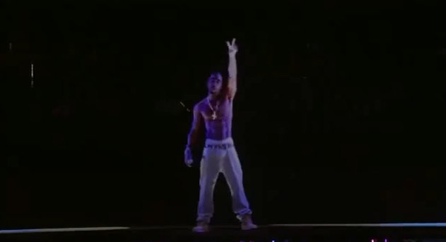 Tupac hologram performs with Dr. Dre and Snoop Dogg