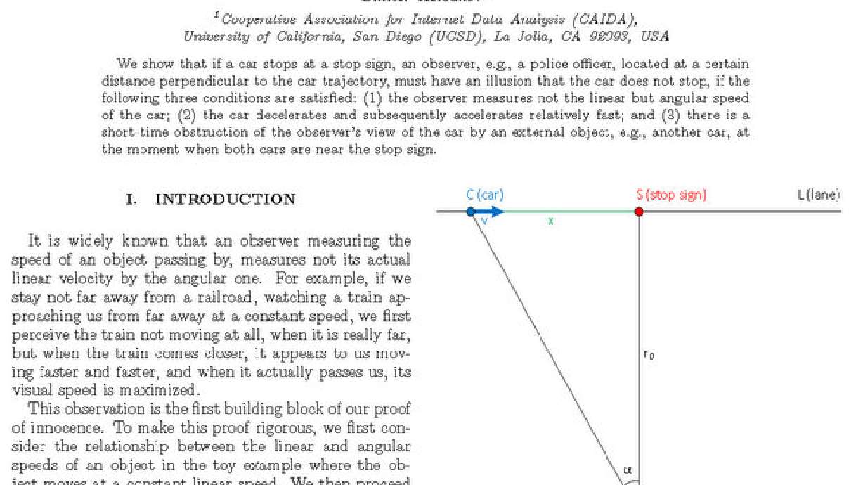 Physicist beats traffic ticket with science paper