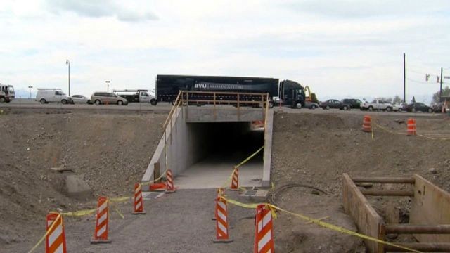 Pedestrian tunnel opens at busy intersection near UVU