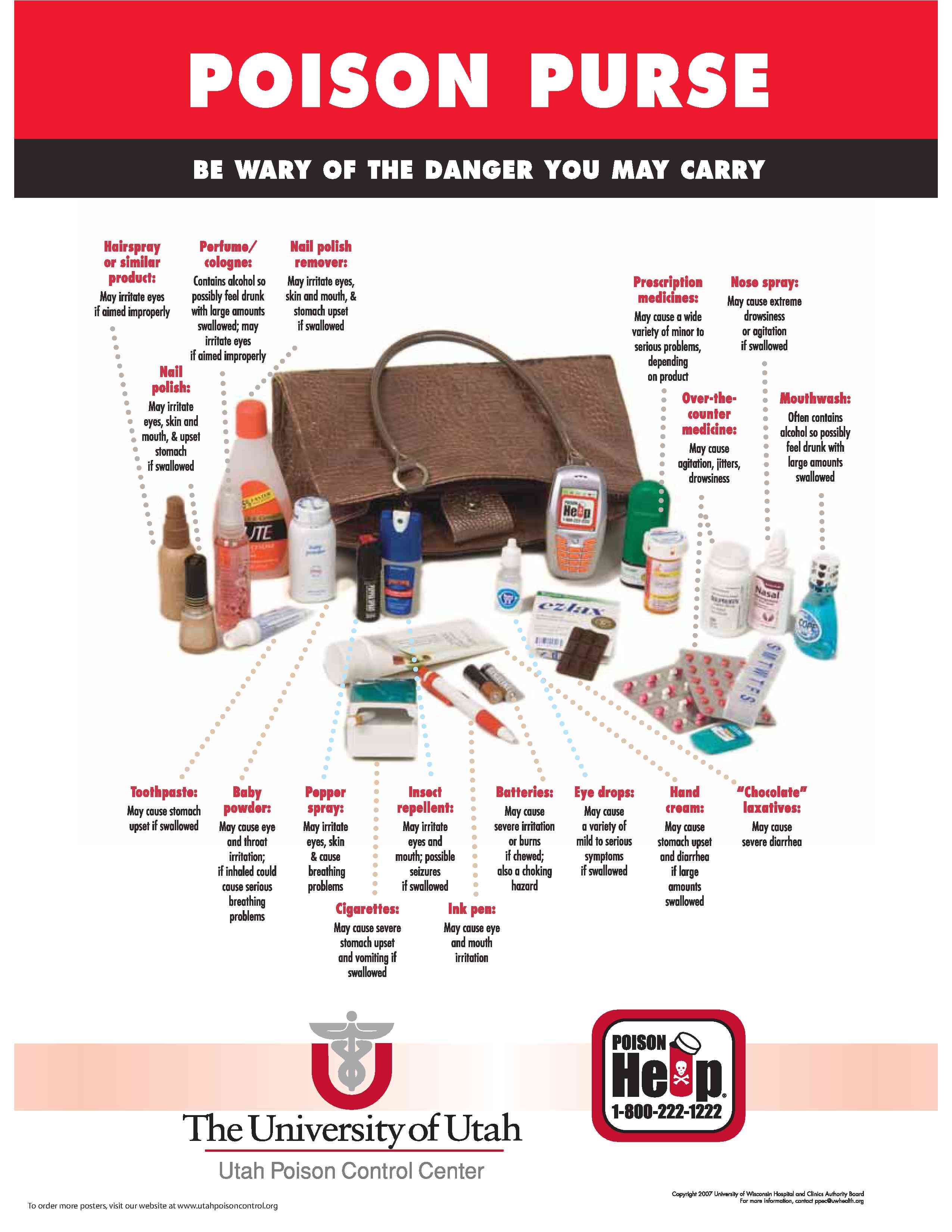 Moms warned to watch out for poison in their purses