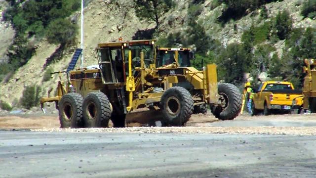 Highway 14 was severely damaged in October of 2011 when over a million cubic yards of debris came tumbling down on the road.