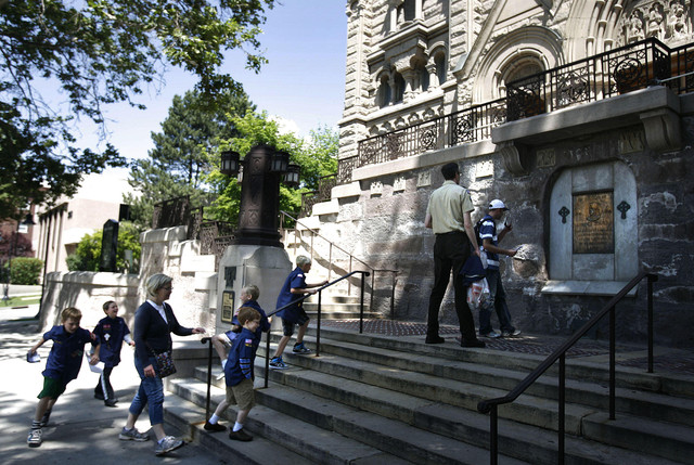 Boy Scouts tour some of Salt Lake City's religious organizations