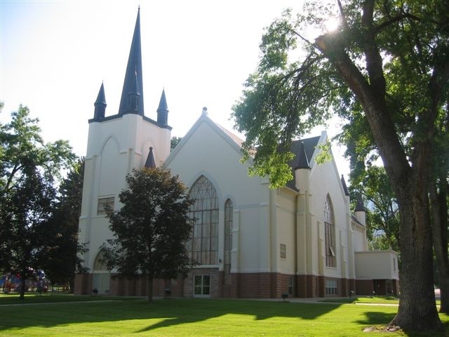 Outside the historic Wellsville Tabernacle. 
(Photo: Kaylene Ames)