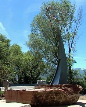 The Water Cycle is a piece of artwork built for the new Ogden River Parkway. Some Ogden residents voiced their concerns about it's $300,000 price tag Friday, June 1, 2012.