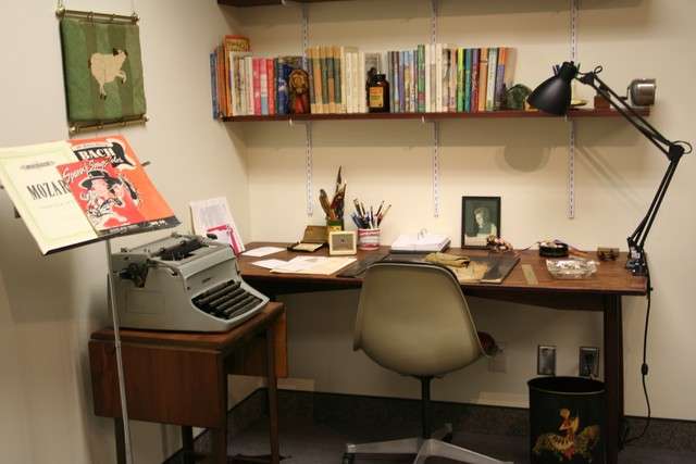 Lloyd Alexander's home office was re-created for the BYU exhibit "Alexander's Box."