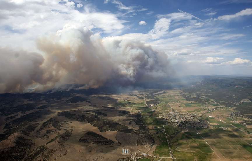Crews fight the Wood hollow near Mt. Pleasant Sunday, June 24, 2012.