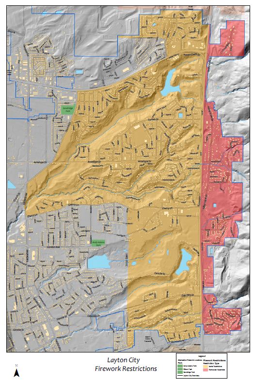 List of restricted areas for fireworks in Utah