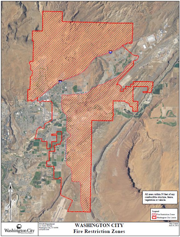List of restricted areas for fireworks in Utah