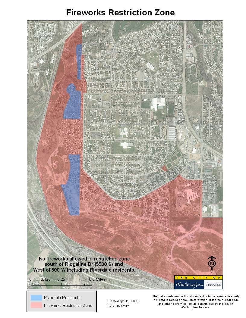 List of restricted areas for fireworks in Utah