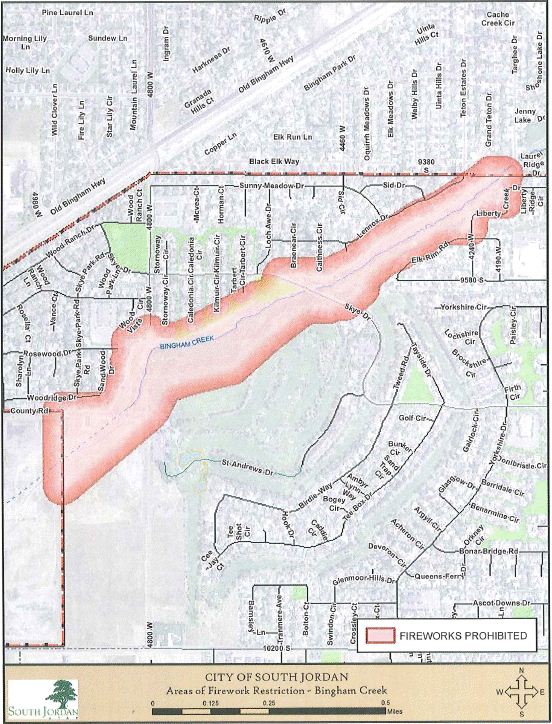 List of restricted areas for fireworks in Utah