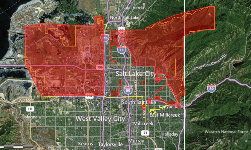 List of restricted areas for fireworks in Utah