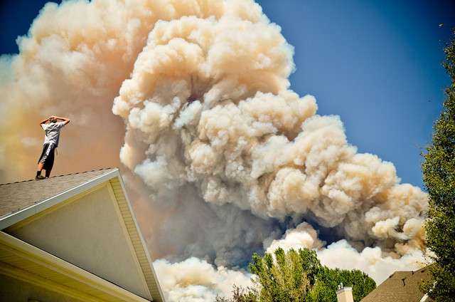 The Quail Fire rages in Alpine Tuesday, July 3, 2012. (Photo: Chelsie Clarke)