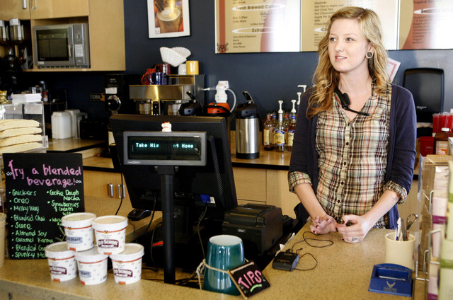 Barista Sara Davis talks about her interaction with Terry Black, who is accused of murdering 6-year-old Sierra Newbold, at High Point Coffee in West Jordan on Thursday, July 12, 2012. (Photo: Kristin Murphy, Deseret News)