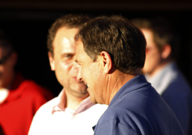 Photo of rape suspect Gregory N. Peterson, in background, with Gov. Gary R. Herbert in foreground. (Photo: Flickr)