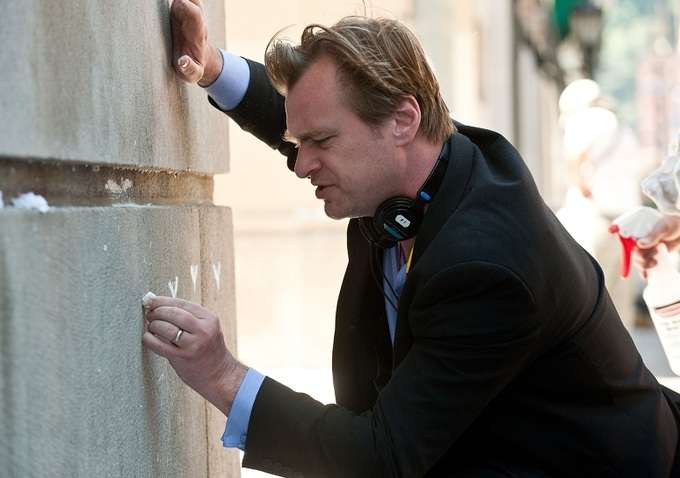 Christopher Nolan on the set of "The Dark
Knight Rises"