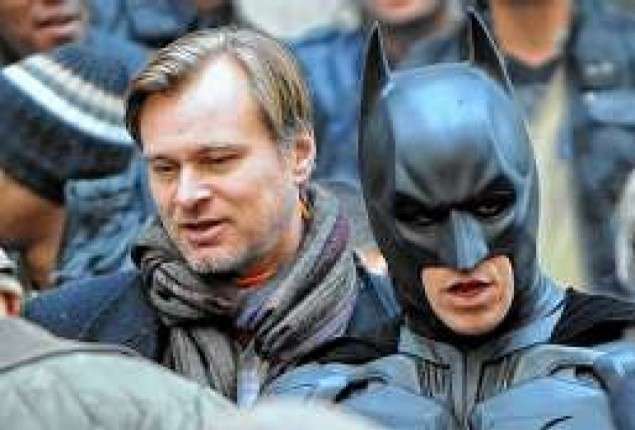 Christopher Nolan on the set of "The Dark
Knight Rises"