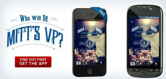 Romney to announce VP pick over phone app and Kristi Yamaguchi defends Romney