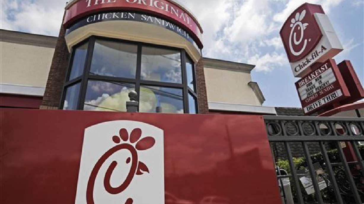FILE - This Thursday, July 19, 2012 file photo shows a Chick-fil-A fast food restaurant in Atlanta. Earlier this month, Chick-fil-A set off a furor opposing same-sex unions. Other companies are brushing off fears that support for gay marriage could hurt their bottom line. (AP Photo/Mike Stewart, File)