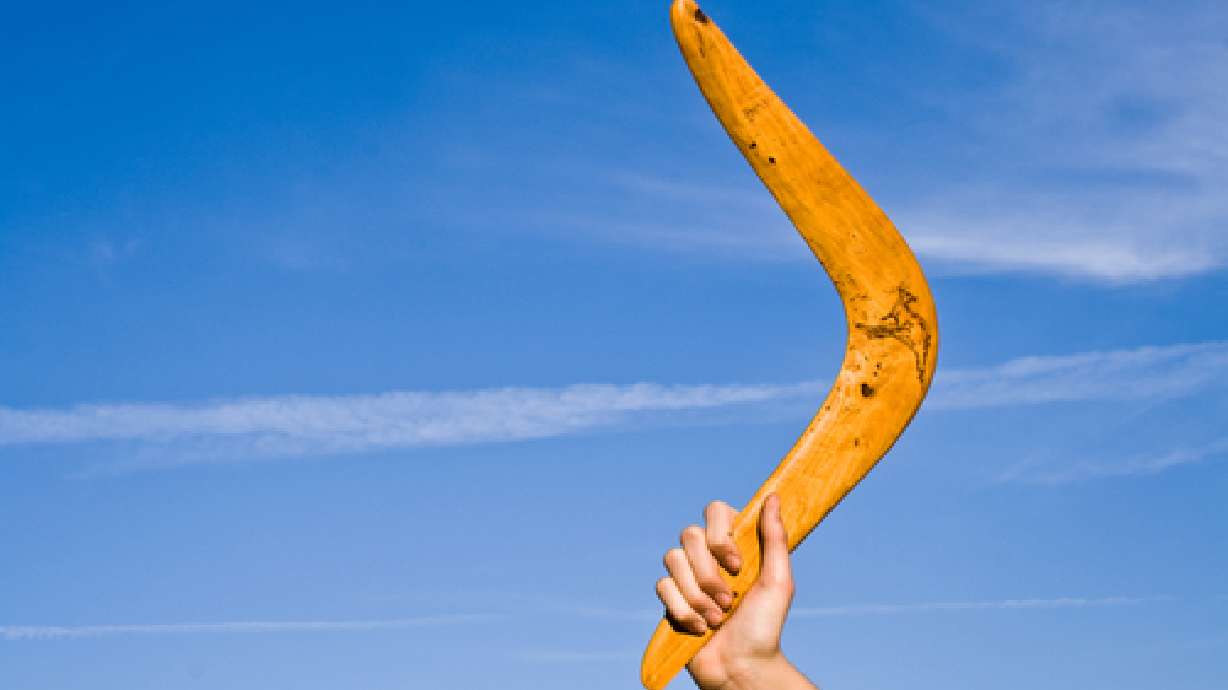 Ever wonder why a boomerang comes back?