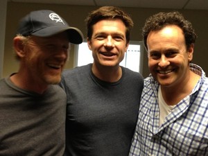 Ron Howard, Jason Bateman and Mitchell Hurwitz on set of "Arrested Development" season 4