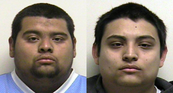 Oscar Gutierrez, left, and Adrian Gutierrez, right, were booked into the Utah County Jail Tuesday for investigation of attempted murder and giving false information to police.