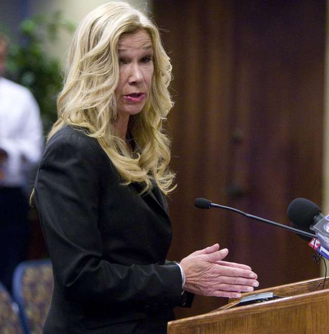 Anne Bremner Attorney for Chuck and Judy Cox argues before the West Valley City Council Tuesday, Aug. 21, 2012 requesting records of the West Valley City Police case of missing Susan Powell. (Photo: Scott G Winterton, Deseret News)