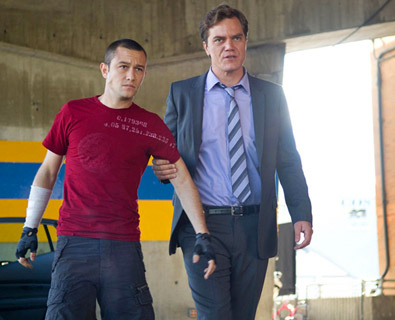 Joseph Gordon-Levitt and Michael Shannon in "Premium Rush"