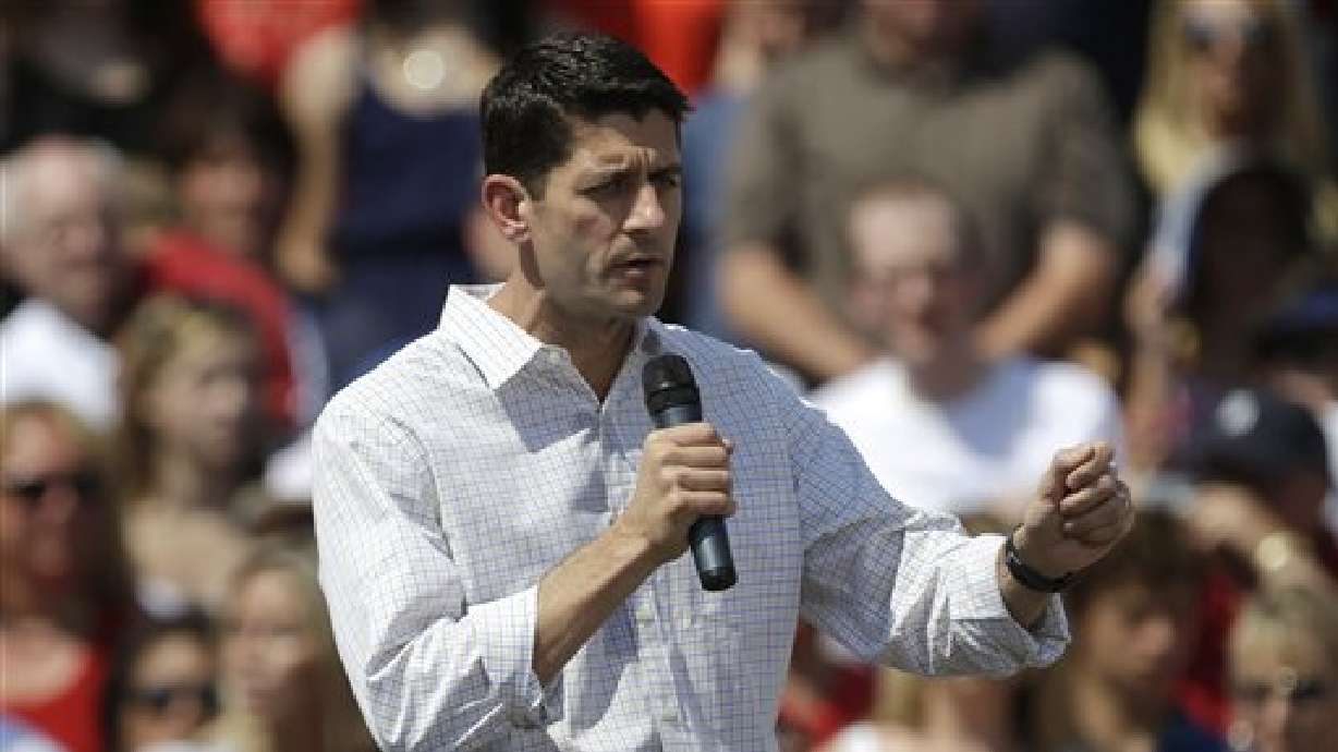 Republican vice-presidential candidate, Rep. Paul Ryan, R-Wis., speaks during a campaign event in Commerce Township, Mich., Aug. 24, 2012. Ryan was named the keynote speaker for the 2027 Utah Economic Outlook and Public Policy Summit.