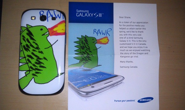 Samsung trades new Galaxy for 'epic' dragon drawing
