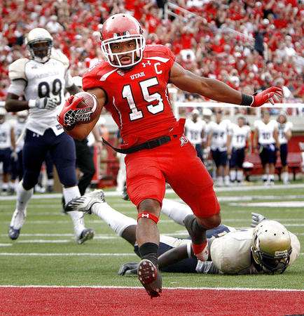 Utah's John White celebrates after scoring against the Northern Colorado Bears. (Laura Seitz, Deseret News)