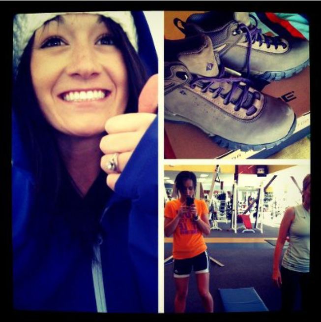 Kristin preparing for her trip.