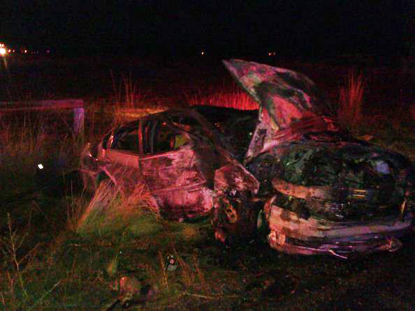 Car crashes through road barriers at 100 mph; driver critically injured