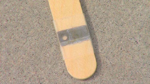 Alexis Larret said he found this razor blade in his lunch at Rumbi Island Grill in Murray Tuesday. Managers of the restaurant said it probably came from a broken piece of equipment.