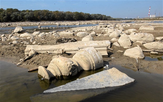 Drought in Poland reveals centuries-old sunken treasures