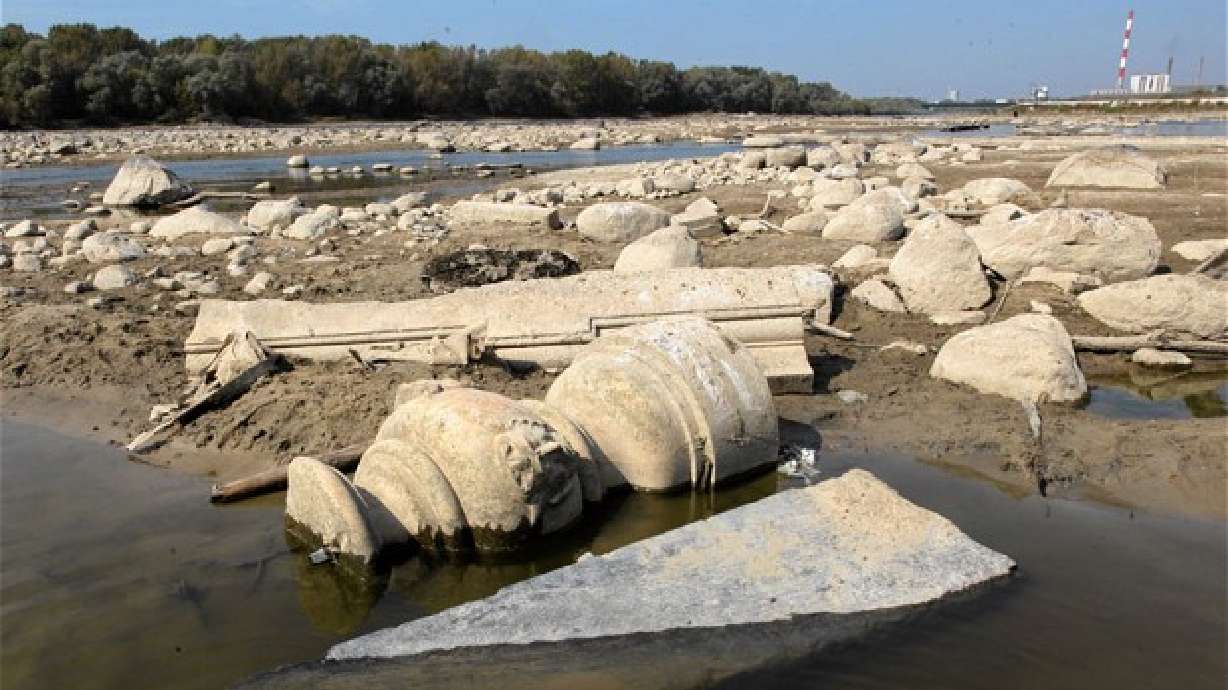Drought in Poland reveals centuries-old sunken treasures
