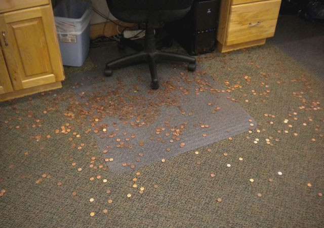 Jason West decided to protest a disputed $25 medical bill by unloading 2,500 pennies on a receptionist's desk at Basin Clinic in Vernal.