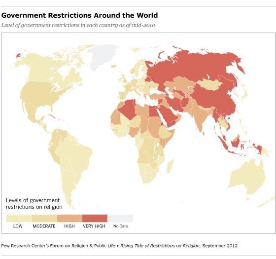 Restrictions on religious freedom increasing worldwide, study says