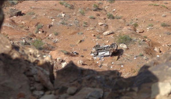 Names released of 2 killed when car plunged off cliff