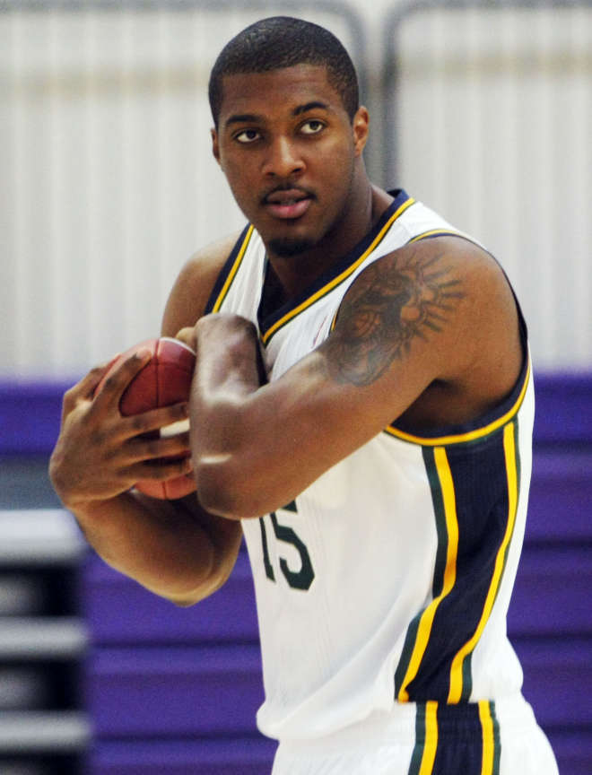 Derrick Favors played some football with the team during media day, but he is still expected to be a key piece for the Jazz. But, no one is sure if that is starting or off the bench.
