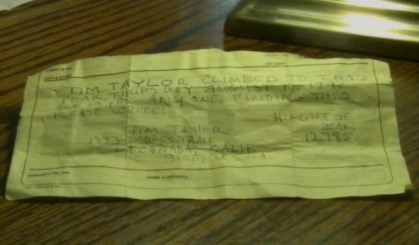 1972 note found on mountaintop leads to quest to find owner