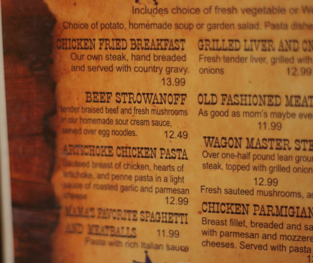 Some adorable mis-spellings on Cruel Jack's menu. It wasn't on purpose, but I love it.