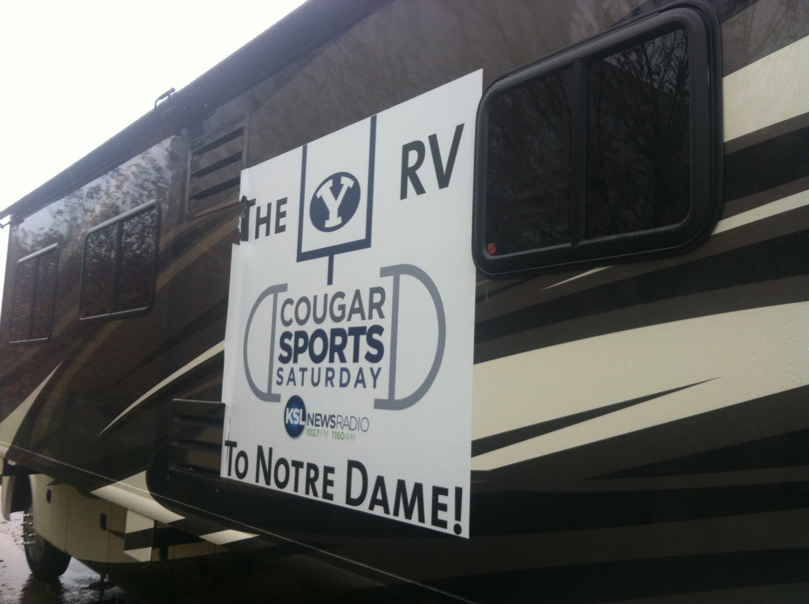 The Cougar Sports Saturday banner's war wounds