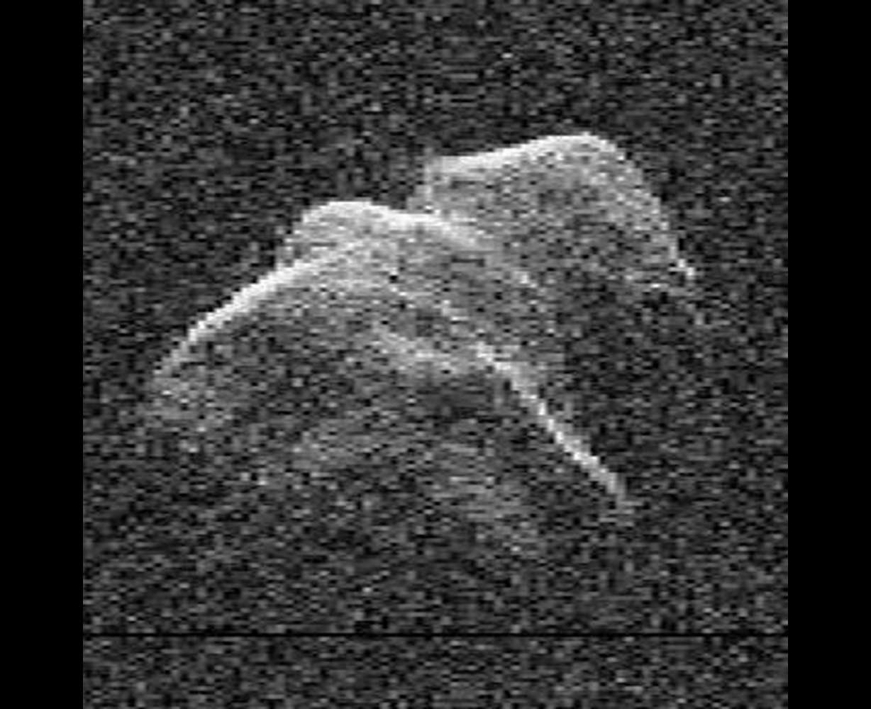 This radar image shows 4179 Toutatis, a nearth earth asteroid that could impact Earth in roughly 600 years.