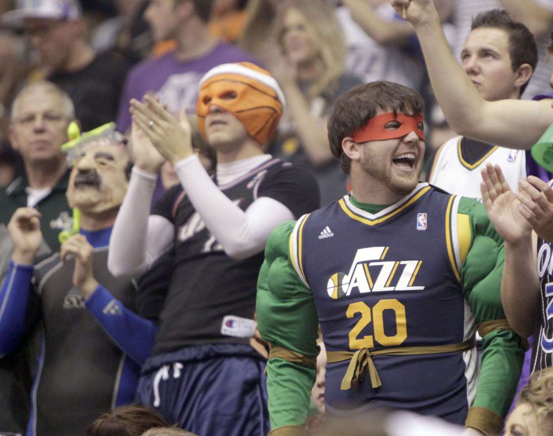Utah fans as the Utah Jazz play the Dallas Mavericks (Tom Smart, Deseret News)
