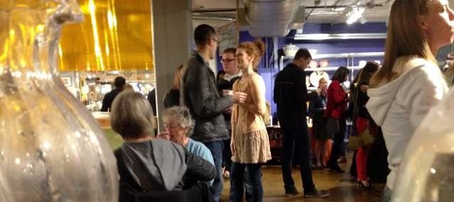 Downtown, strangers unite around a shot of chocolate